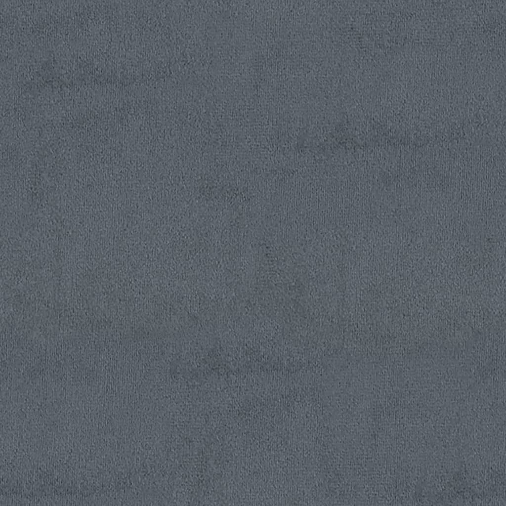 vidaXL Banco de terciopelo gris oscuro 110x40x70 cm