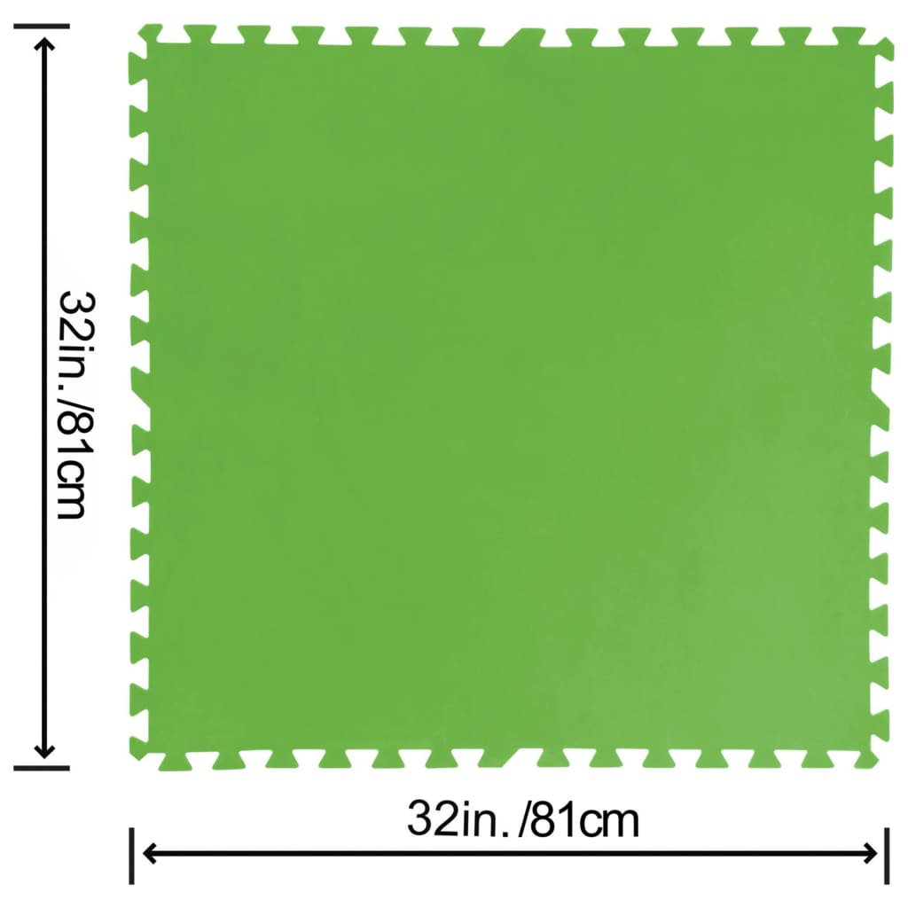 Bestway Flowclear Protectores de suelo 9 piezas Flowclear verde 5,47m²