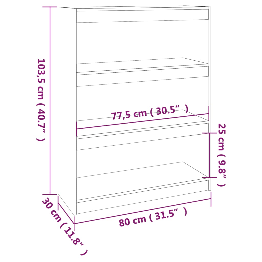 Estantería/divisor de espacios madera de pino 40x30x167,5 cm - referencia  Mqm-808148