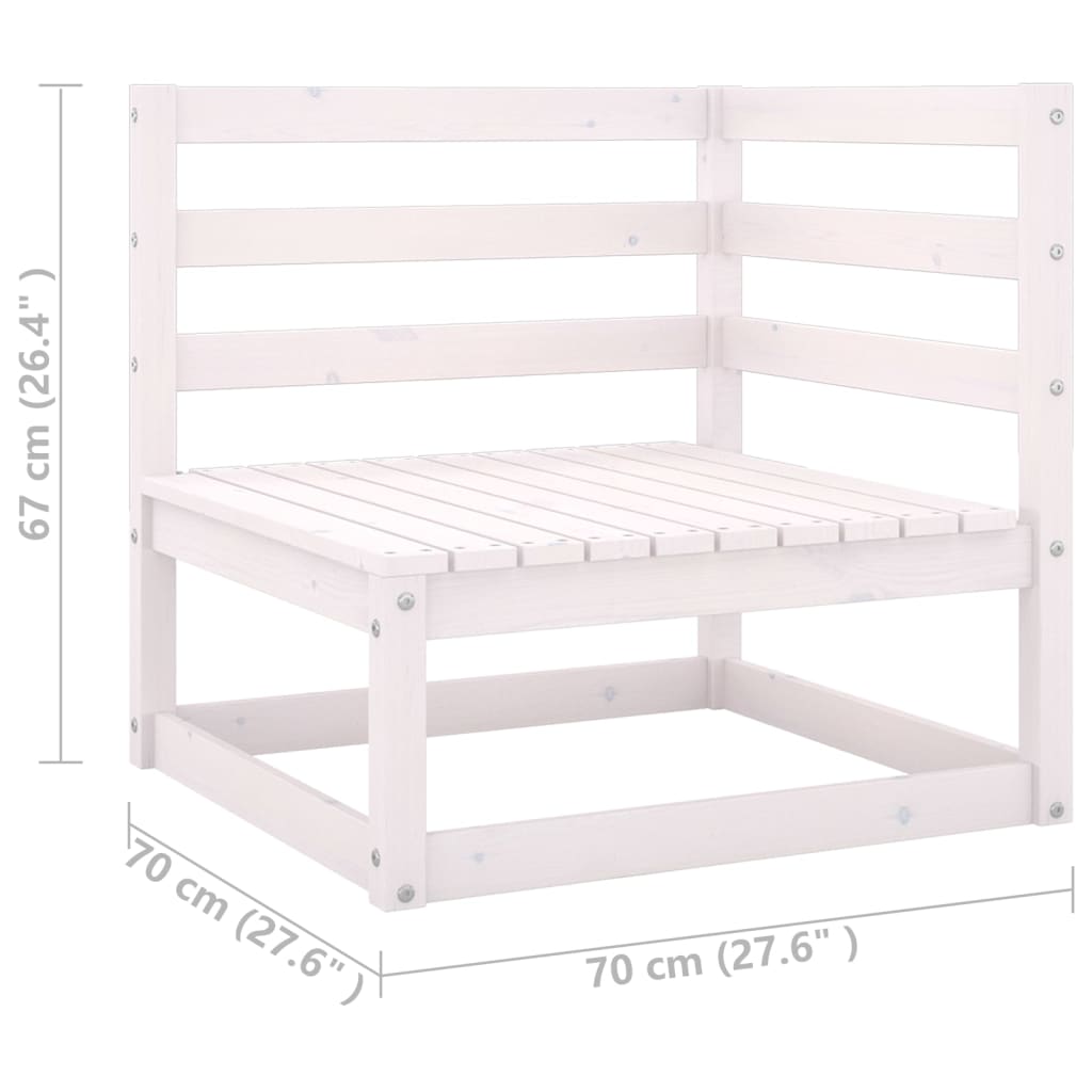 vidaXL Set de muebles de jardín 12 pzas con cojines madera pino blanco