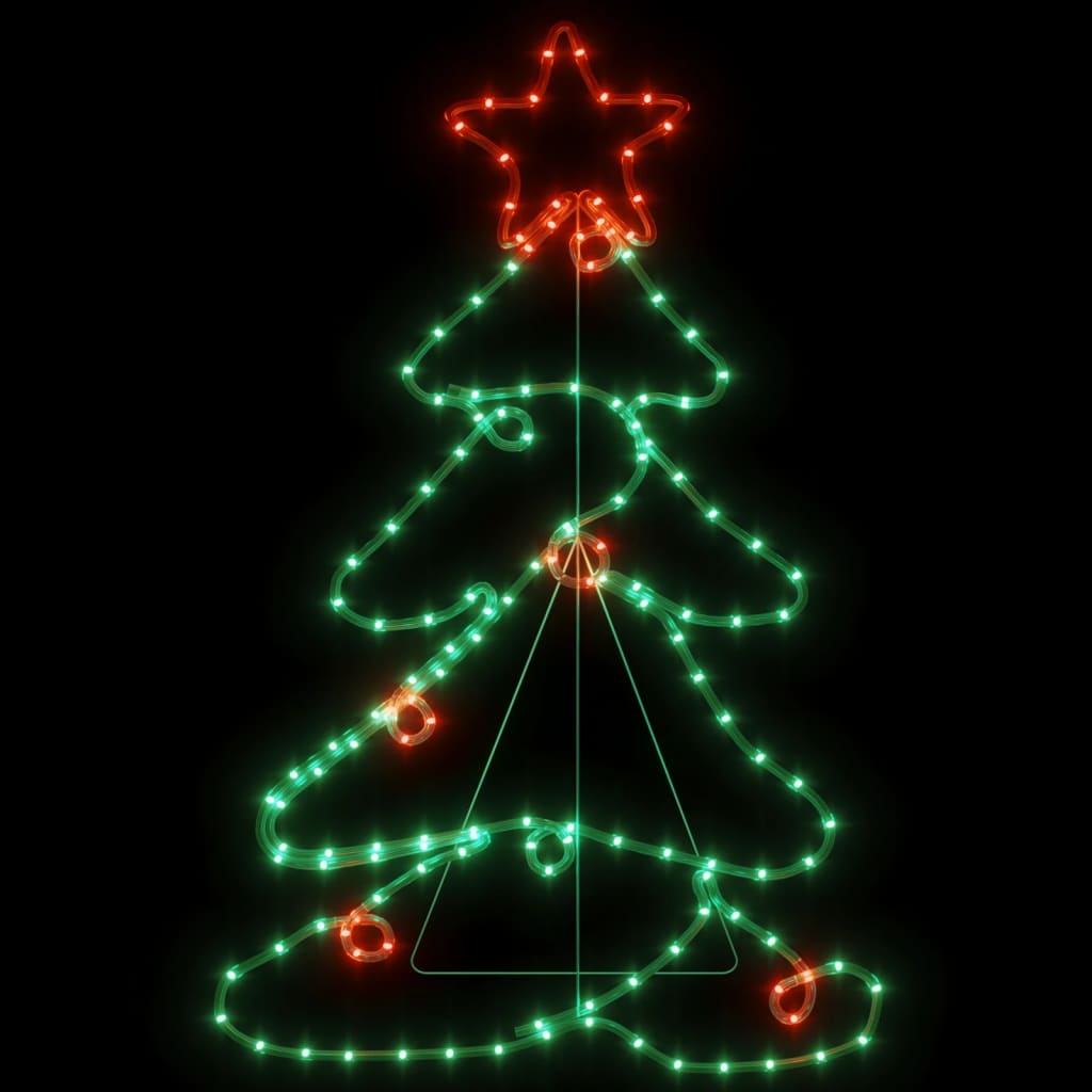 vidaXL Figura de árbol de Navidad con 144 LED 88x56 cm
