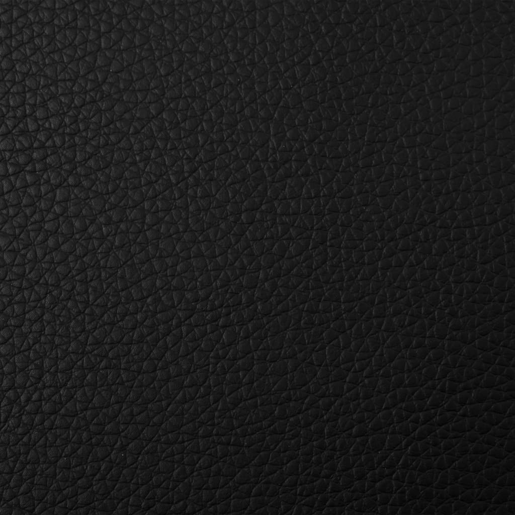 vidaXL Otomana de cuero sintético negro 53x53x41 cm