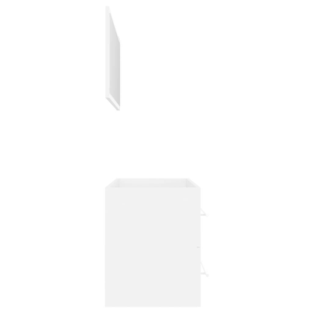 vidaXL Conjunto de muebles de baño 2 piezas aglomerado blanco