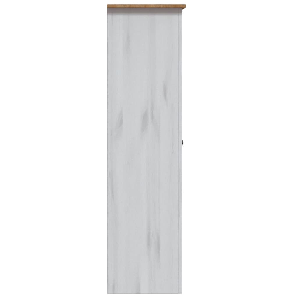 vidaXL Armario de 3 puertas pino Panamá Range blanco 118x50x171,5 cm