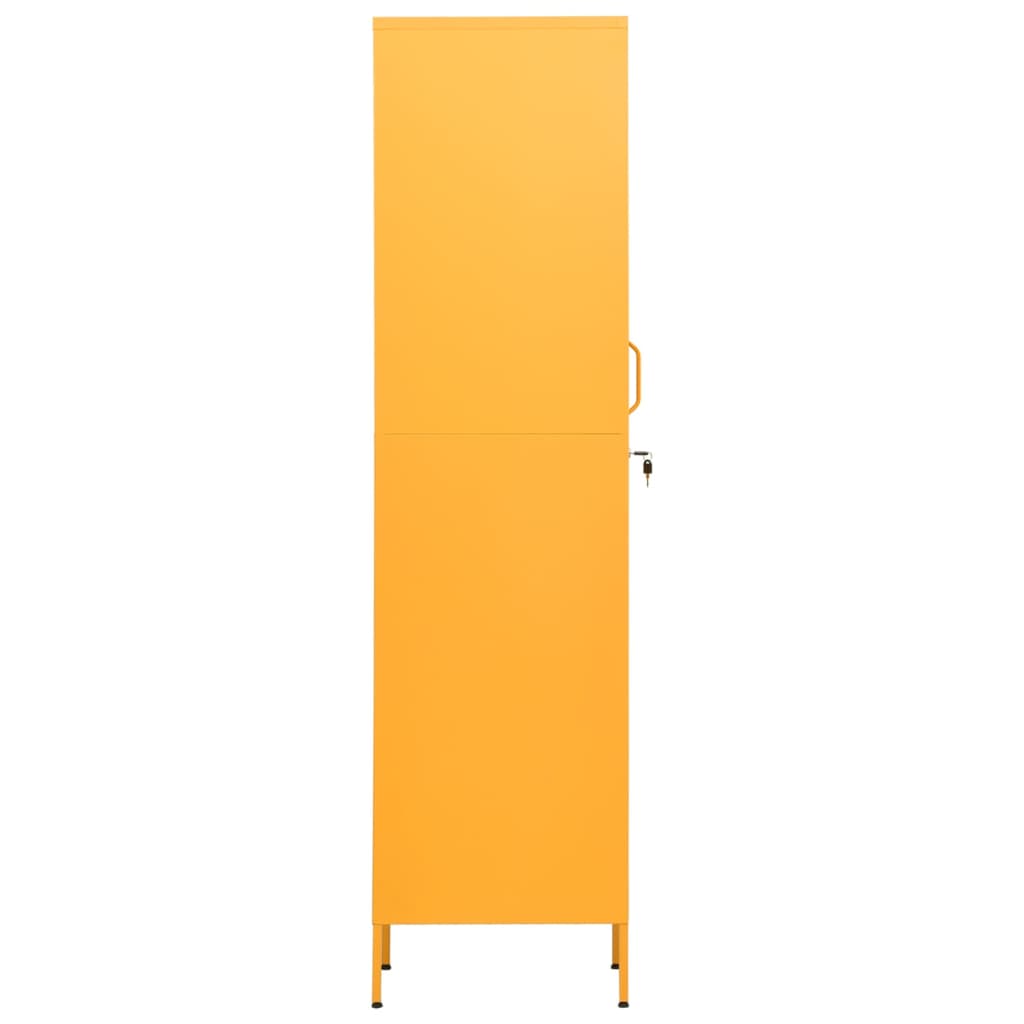vidaXL Armario taquilla de acero amarillo mostaza 35x46x180 cm