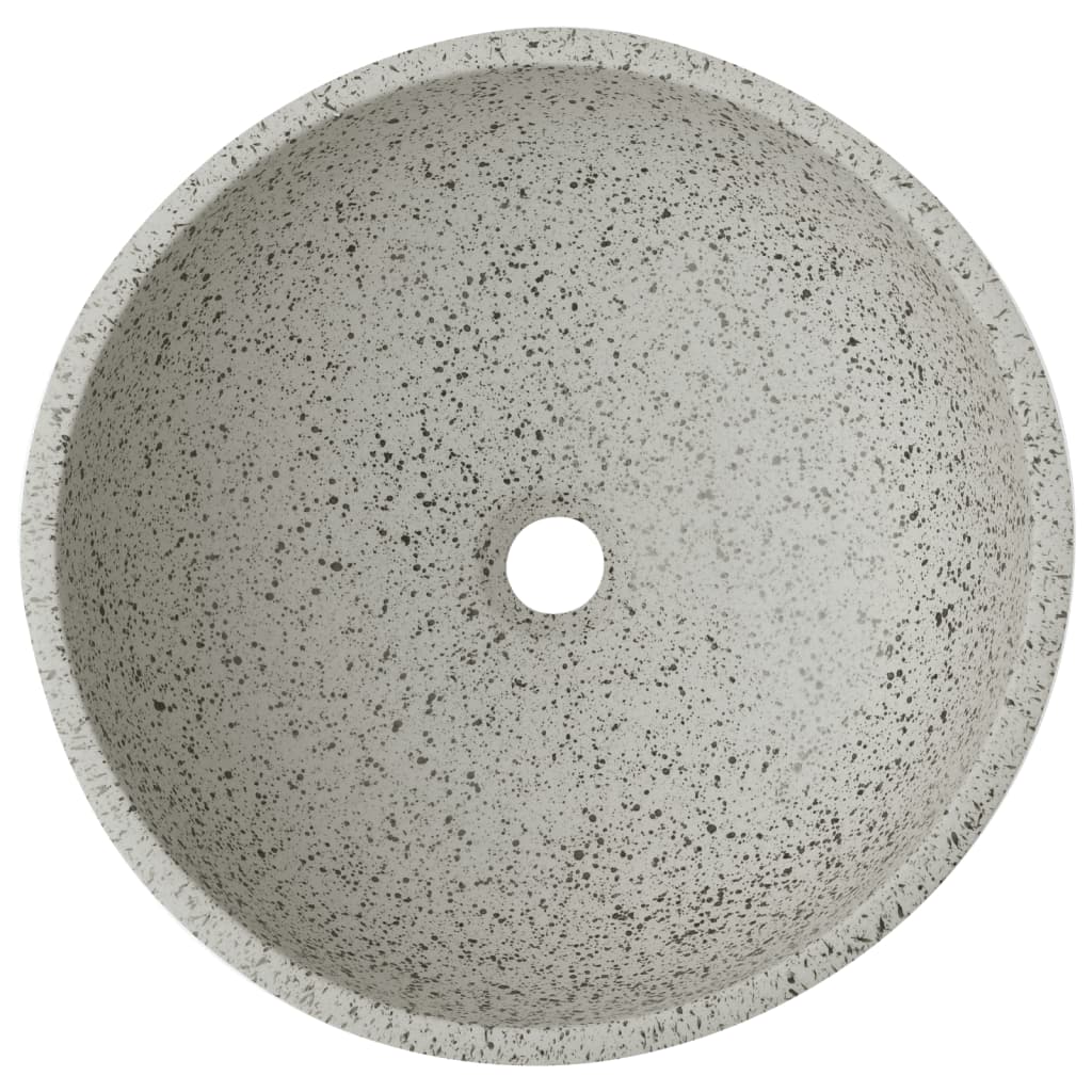 vidaXL Lavabo sobre encimera redondo cerámica gris Φ41x14 cm