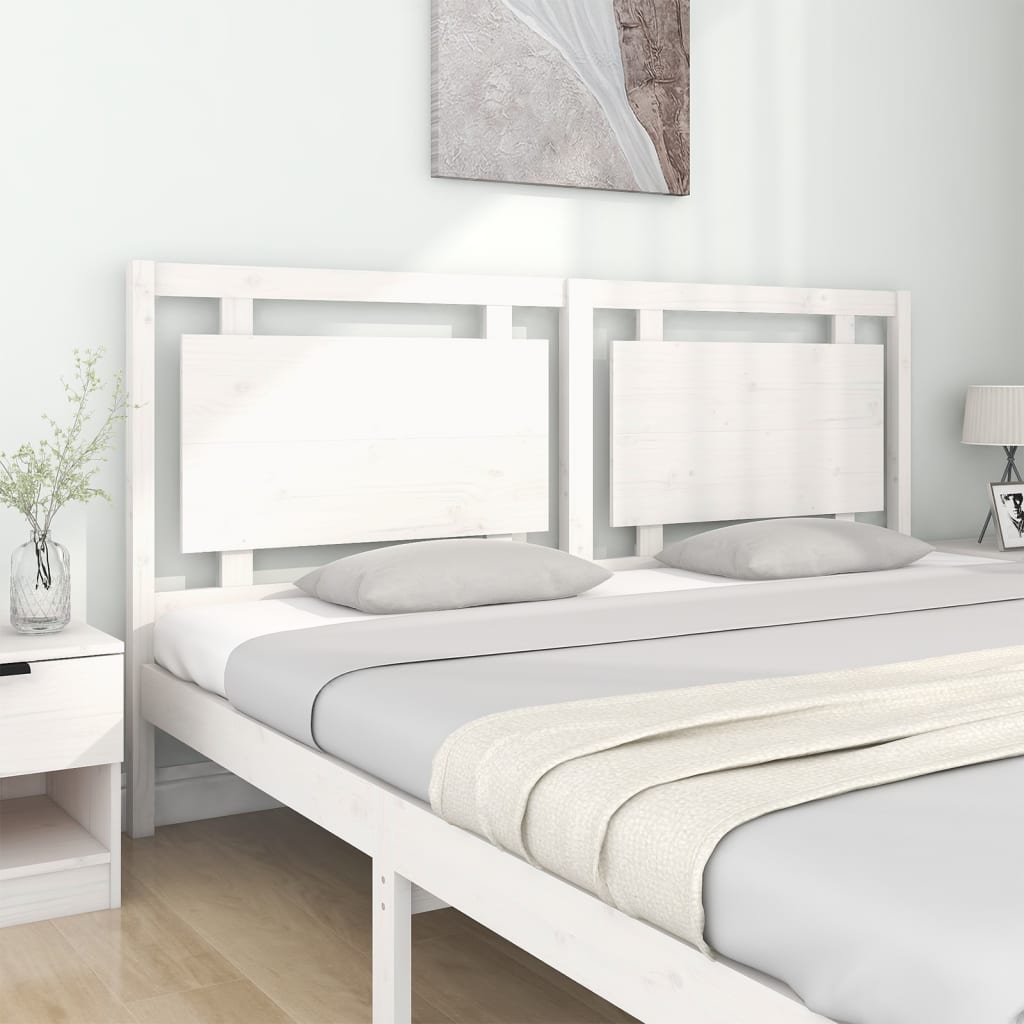 vidaXL Cabecero de cama madera maciza de pino blanco 185,5x4x100 cm