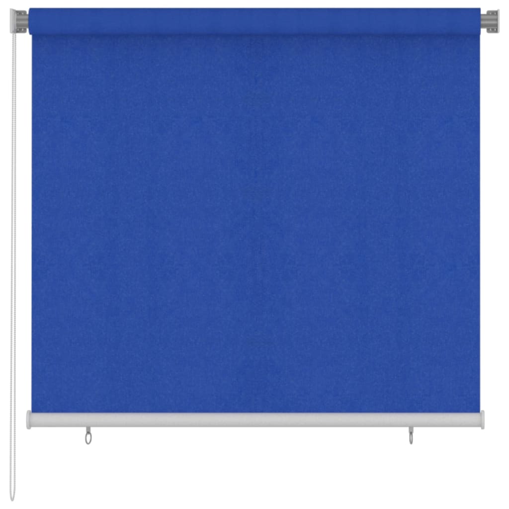 vidaXL Persiana enrollable de jardín HDPE azul 160x140 cm