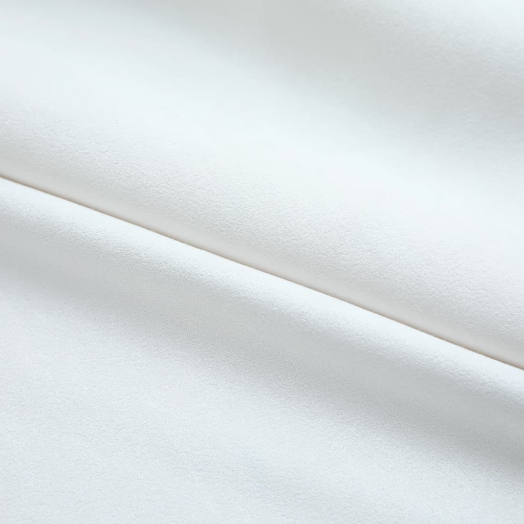 vidaXL Cortinas opacas con ganchos 2 piezas blanco crudo 140x175 cm