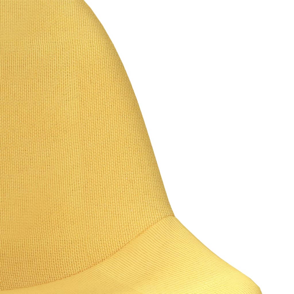 vidaXL Sillas de comedor giratorias 4 unidades tela amarillo