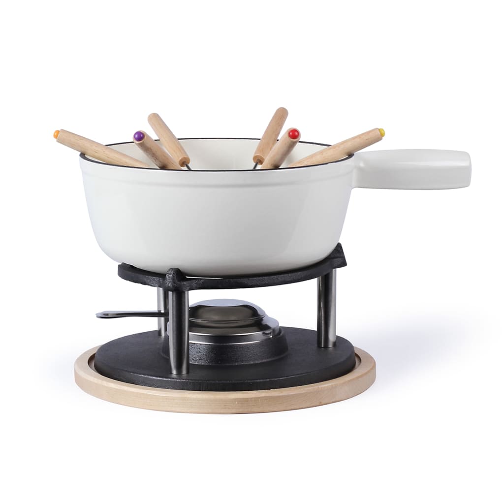 Livoo Set de fondue tradicional blanco 2,6 L
