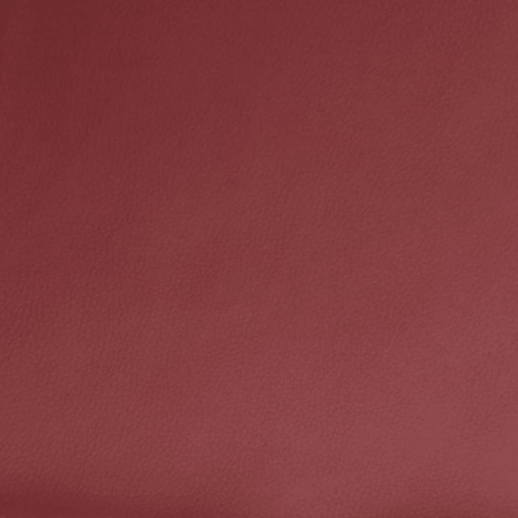 vidaXL Sillón reclinable elevable cuero artificial rojo tinto