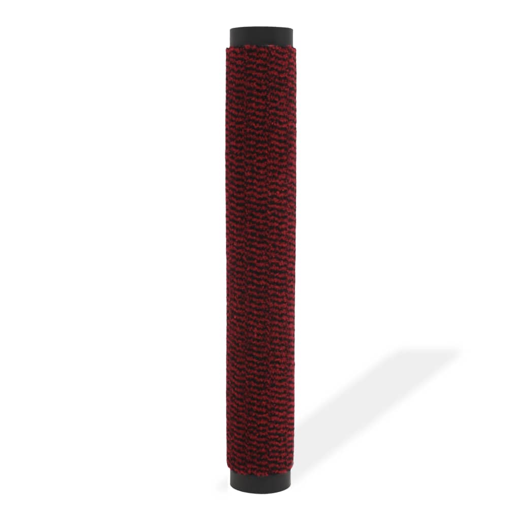 vidaXL Alfombra de entrada rectangular de nudo 80x120 cm roja