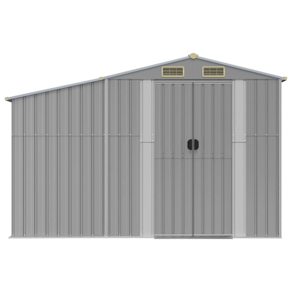 vidaXL Cobertizo de jardín acero galvanizado gris 277x192,5x179 cm