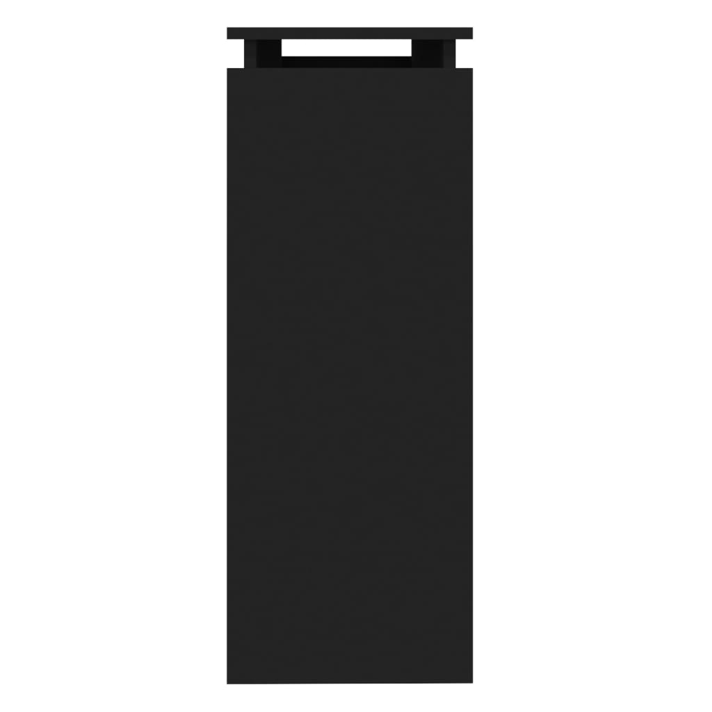 vidaXL Mesa consola madera contrachapada negro 102x30x80 cm