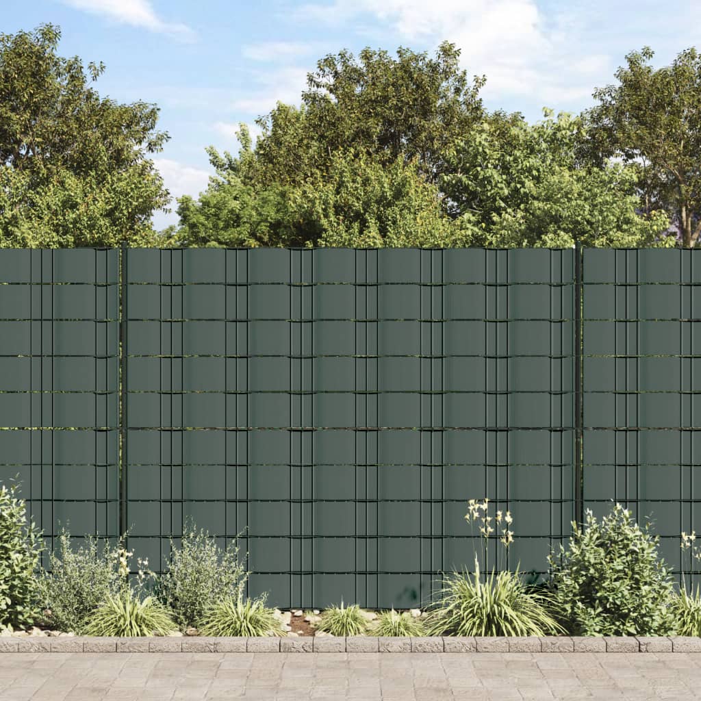 vidaXL Panel de valla de PVC verde 70x0,19 m