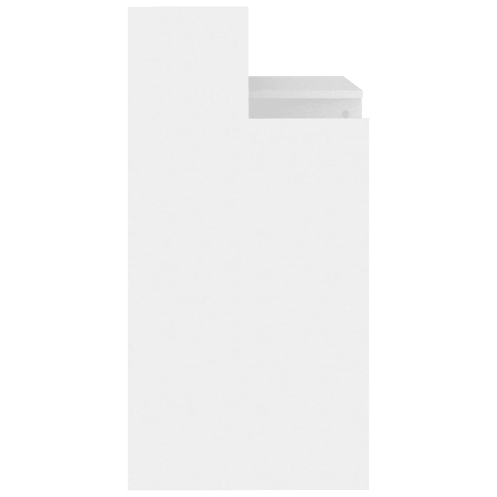 vidaXL Escritorio con luz LED madera contrachapada blanco 97x45x90 cm