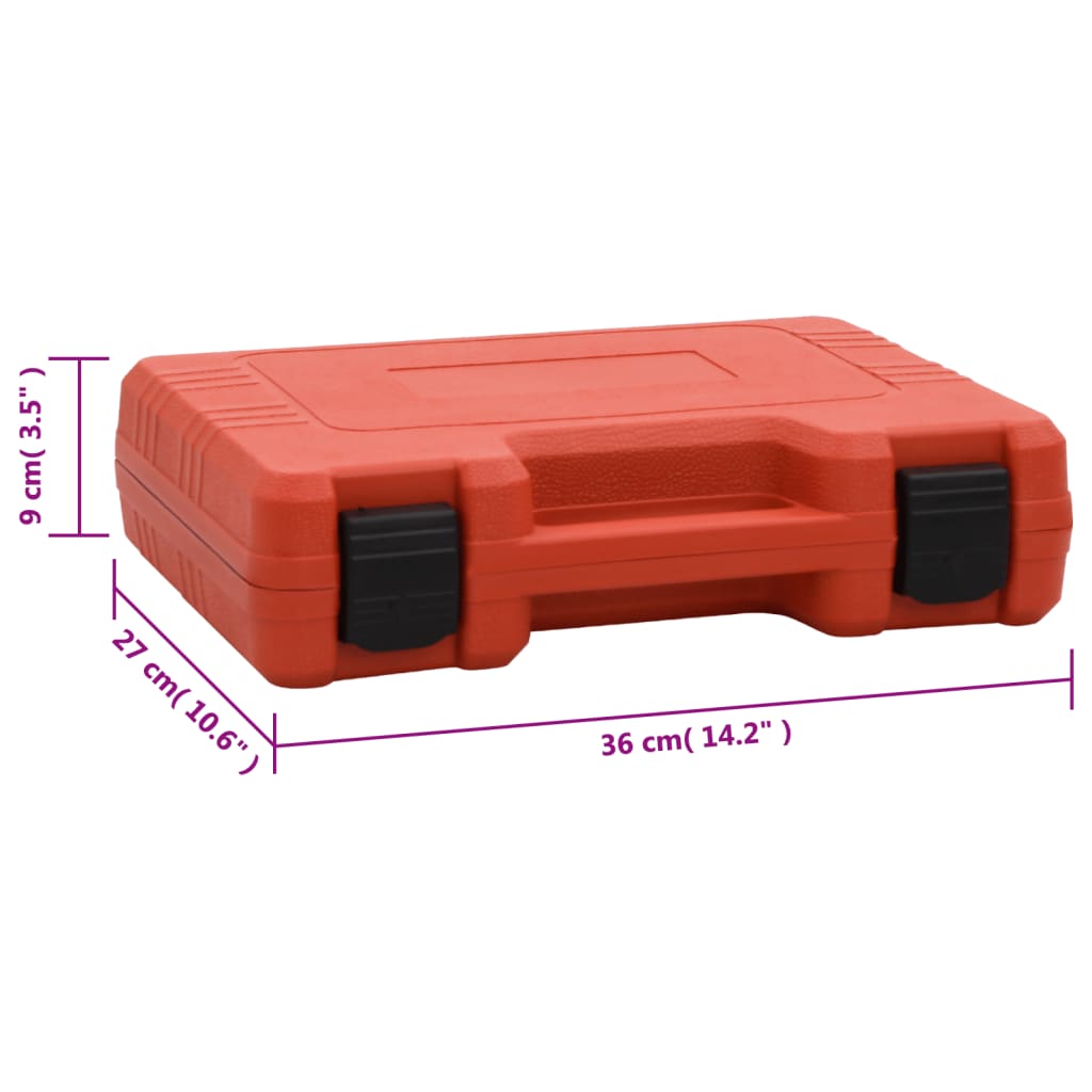 vidaXL Kit detector de fugas aire acondicionado rojo 36x27x9 cm
