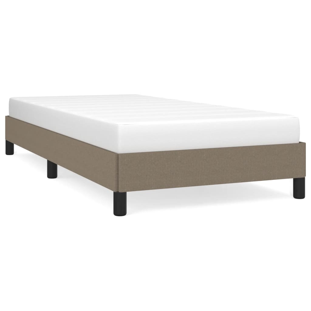 vidaXL Estructura de cama de tela gris taupe 90x200 cm