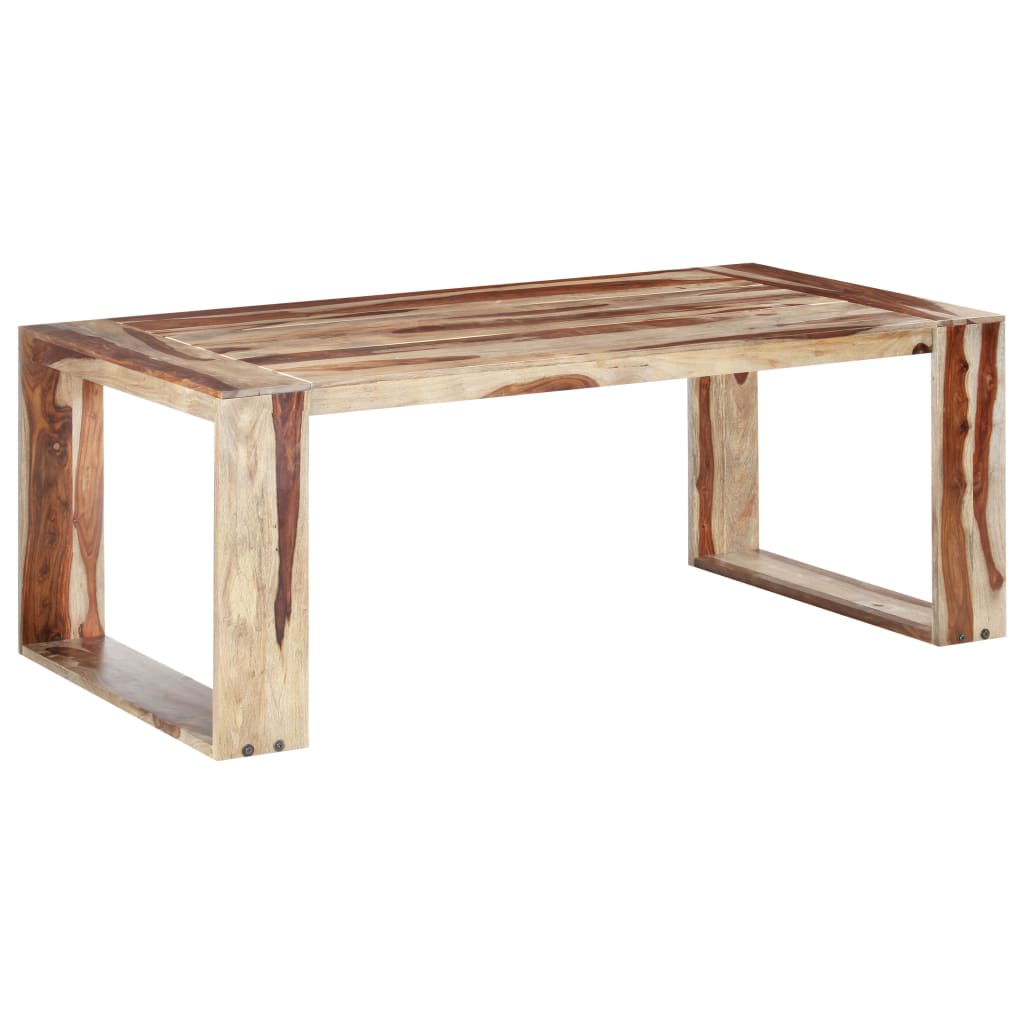 vidaXL Mesa de comedor de madera maciza de sheesham 200x100x76 cm