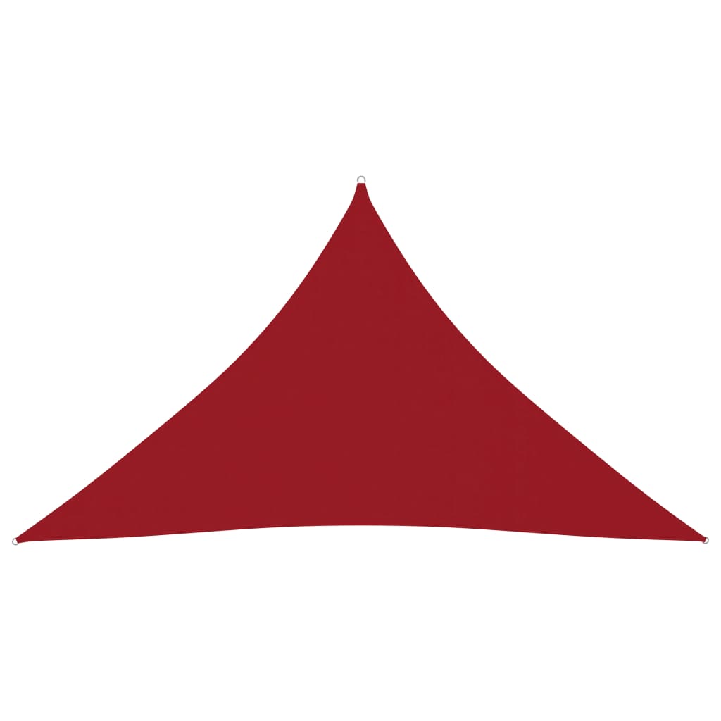 vidaXL Toldo de vela triangular de tela oxford rojo 4x4x5,8 m