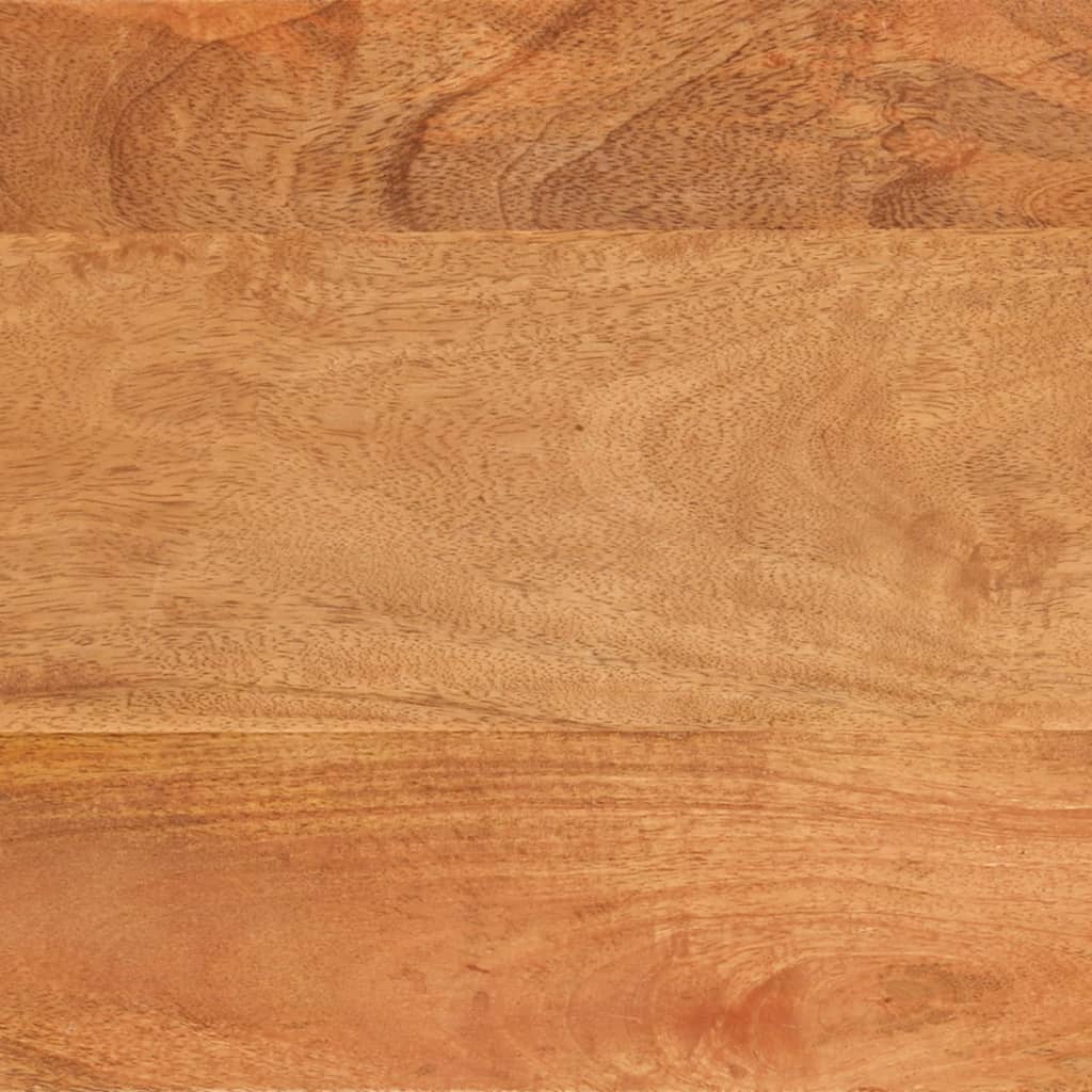 vidaXL Mesita de noche madera maciza mango marrón y negro 50x33x60 c