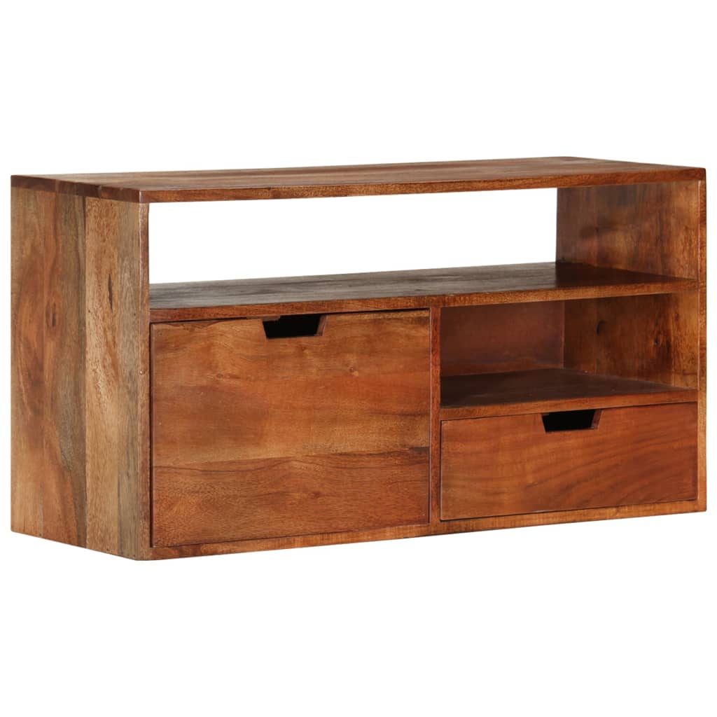 vidaXL Mueble de TV de madera maciza de acacia 80x30x42 cm