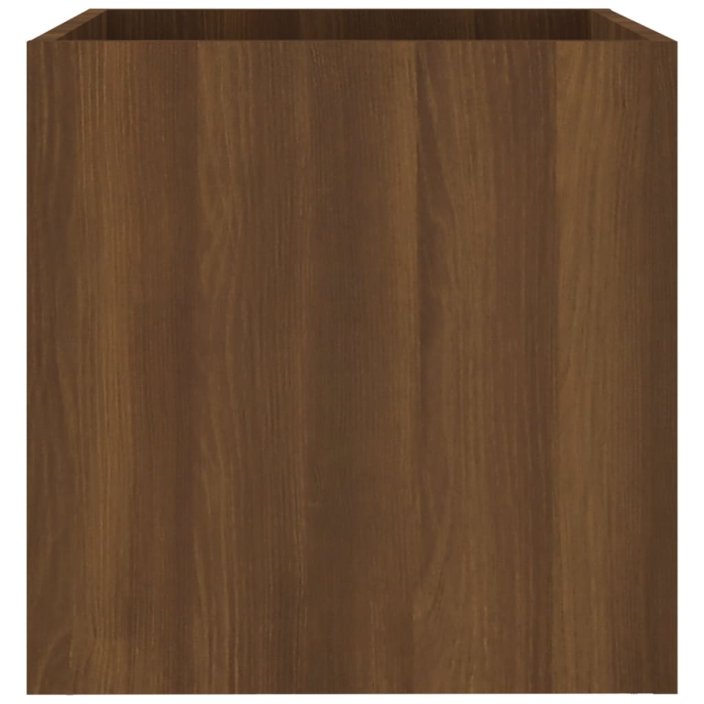 vidaXL Jardinera de madera contrachapada marrón roble 40x40x40 cm