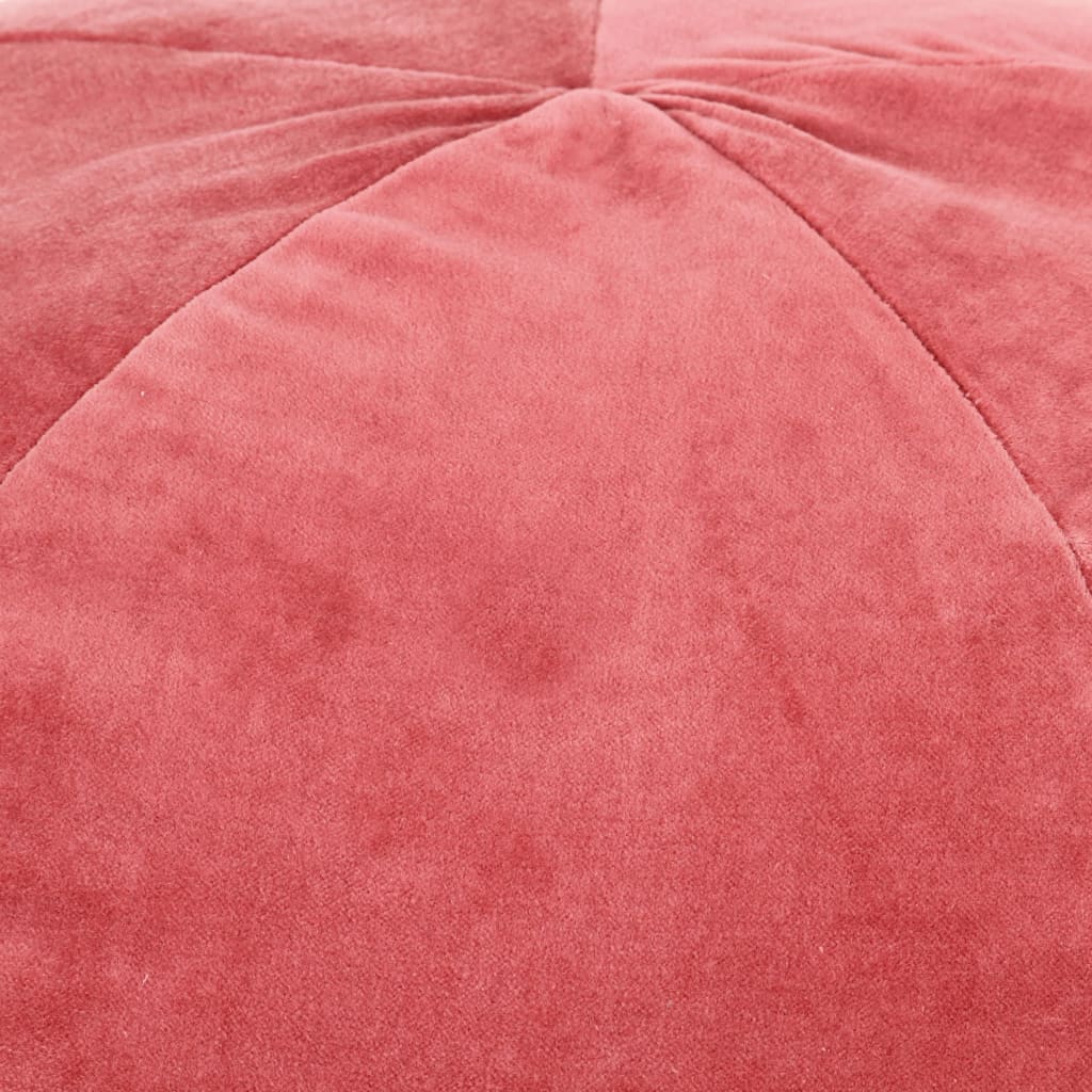 vidaXL Puf de terciopelo de algodón rosa 50x35 cm