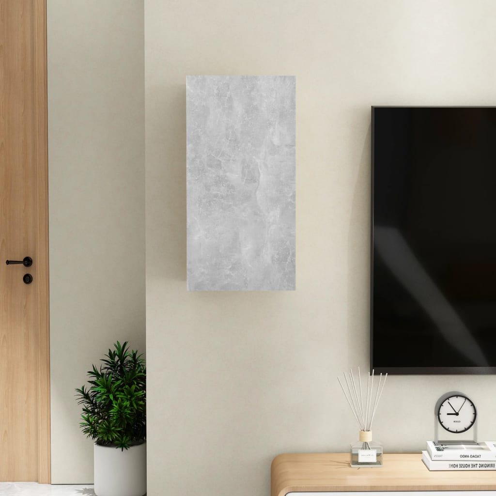 vidaXL Mueble para TV madera contrachapada gris hormigón 30,5x30x60 cm