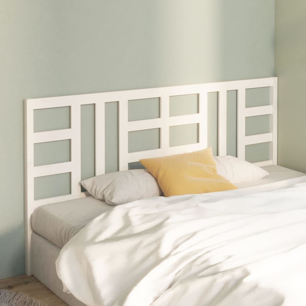 vidaXL Cabecero de cama madera maciza de pino blanco 206x4x100 cm