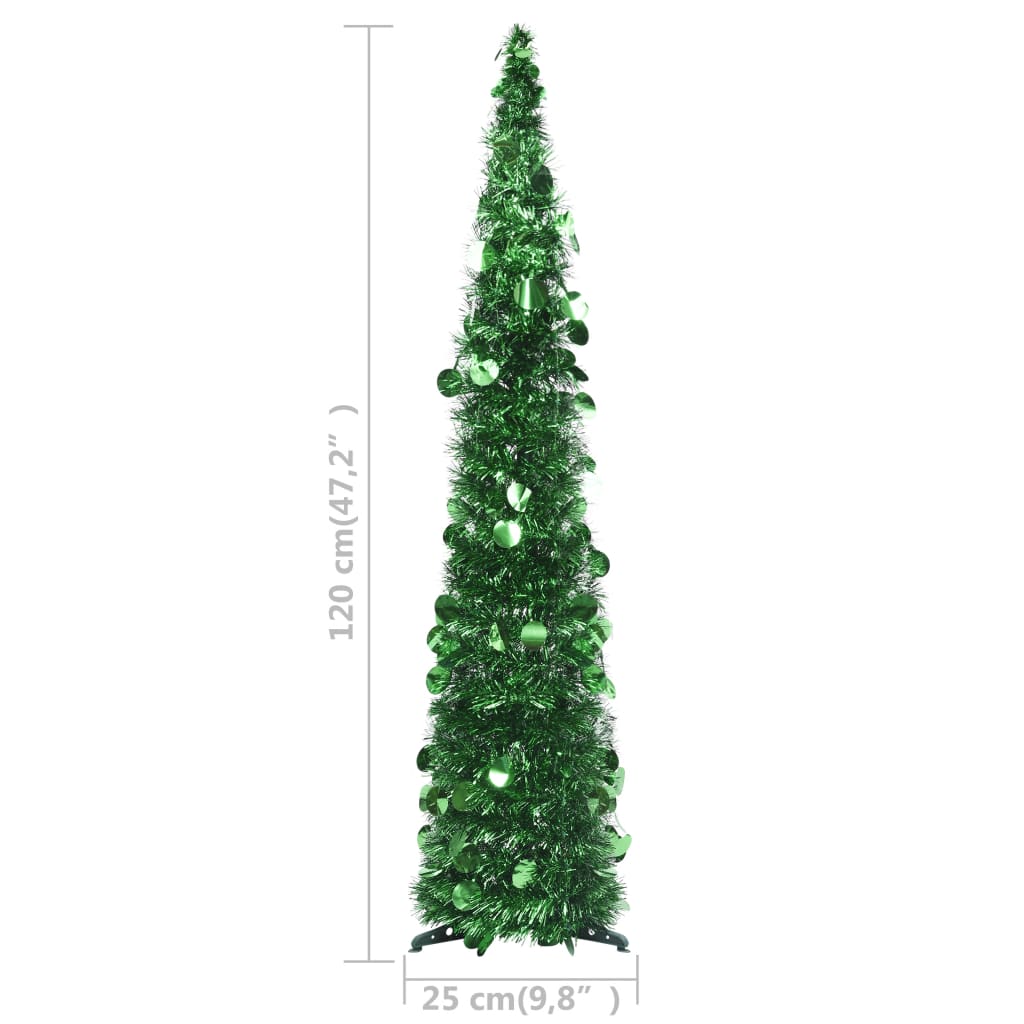vidaXL Árbol de Navidad artificial emergente PET verde 120 cm
