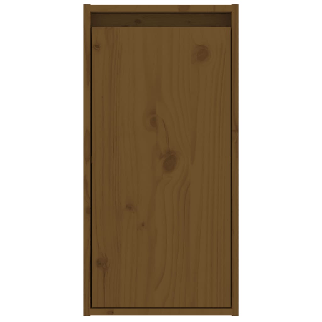 vidaXL Armario de pared madera maciza de pino marrón miel 30x30x60 cm