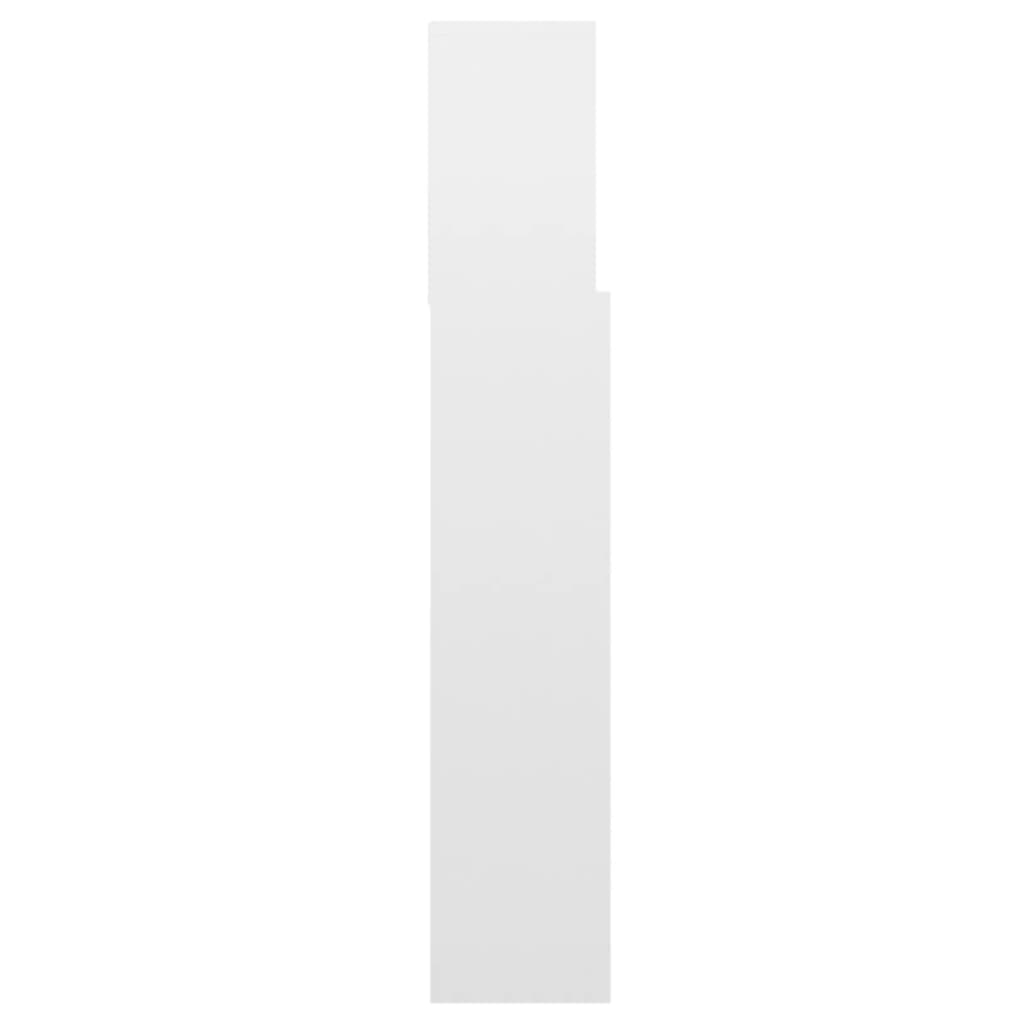 vidaXL Mueble cabecero blanco brillante 160x19x103,5 cm