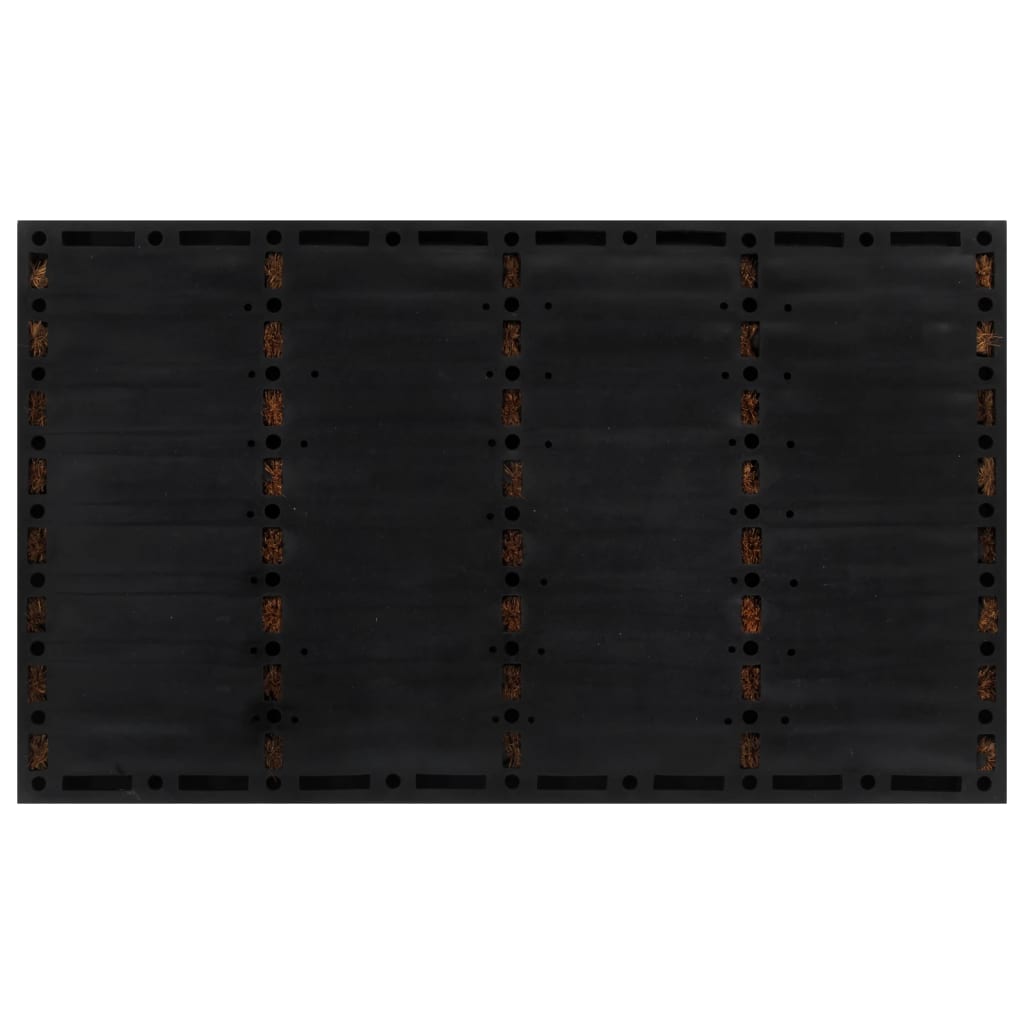 vidaXL Felpudo rectangular de goma y fibra de coco 45x75 cm