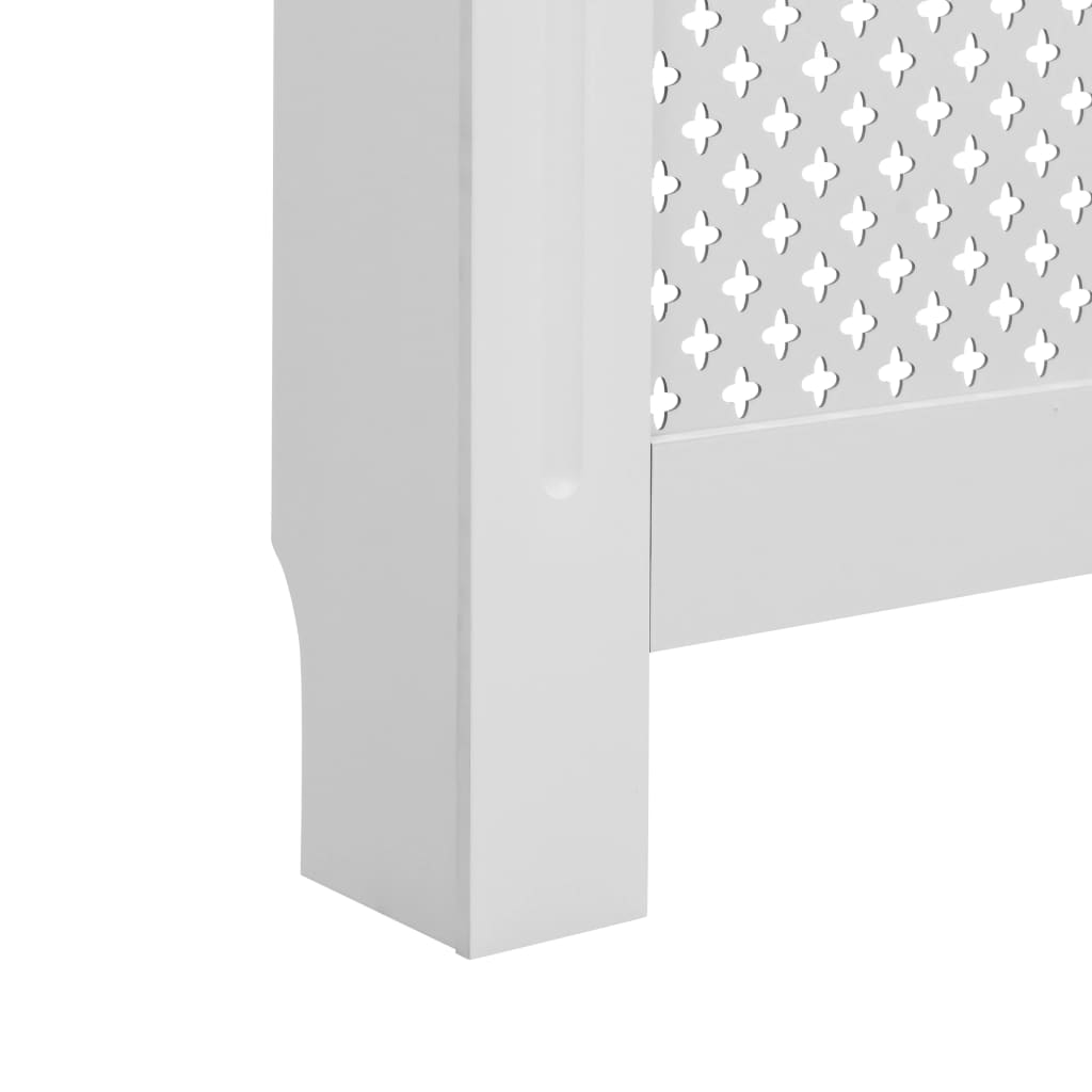 vidaXL Cubiertas para radiador 2 unidades MDF blanco 172x19x81,5 cm