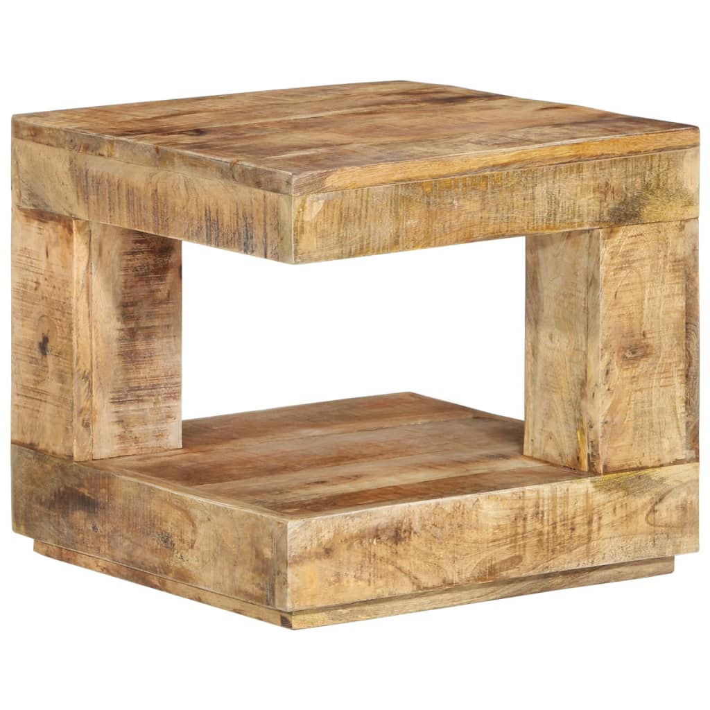 vidaXL Mesa de centro de madera maciza de mango 45x45x40 cm