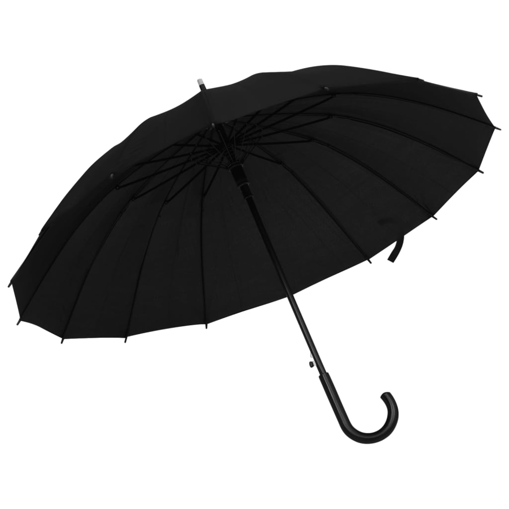 vidaXL Paraguas automático negro 105 cm