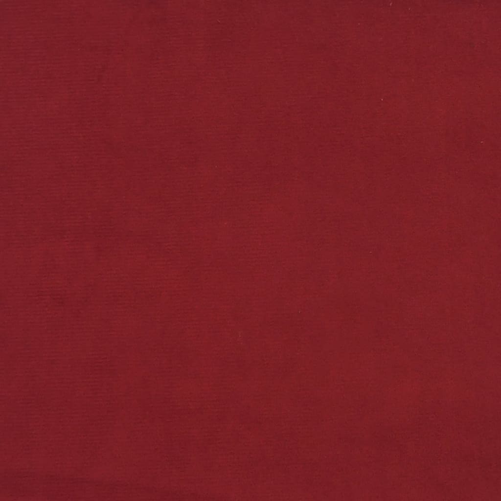 vidaXL Silla de oficina giratoria de terciopelo rojo tinto