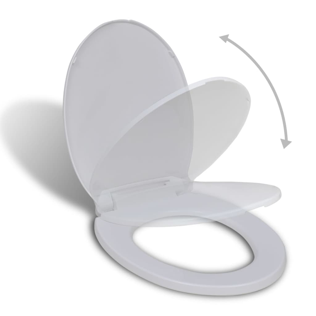 vidaXL Tapa y asiento de váter con cierre suave ovalado blanco