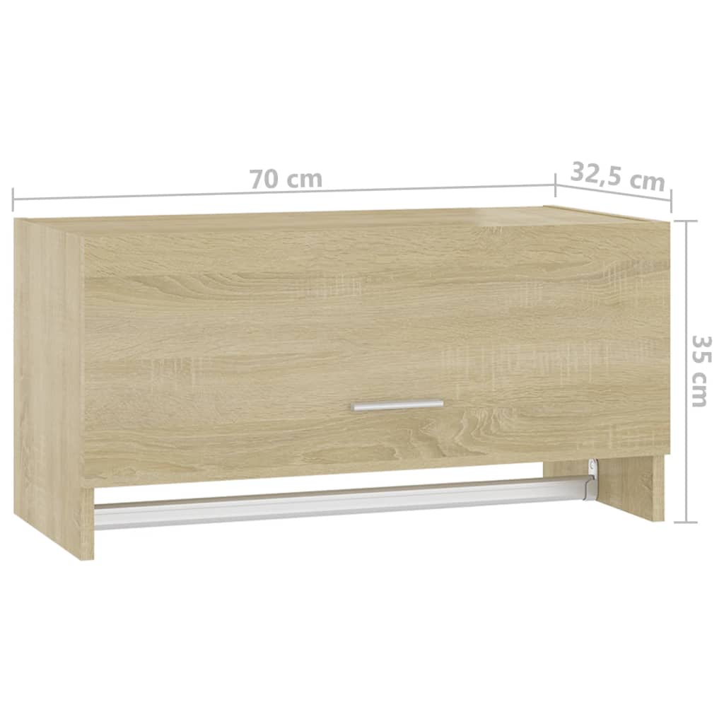 vidaXL Armario de madera contrachapada color roble Sonoma 70x32,5x35cm