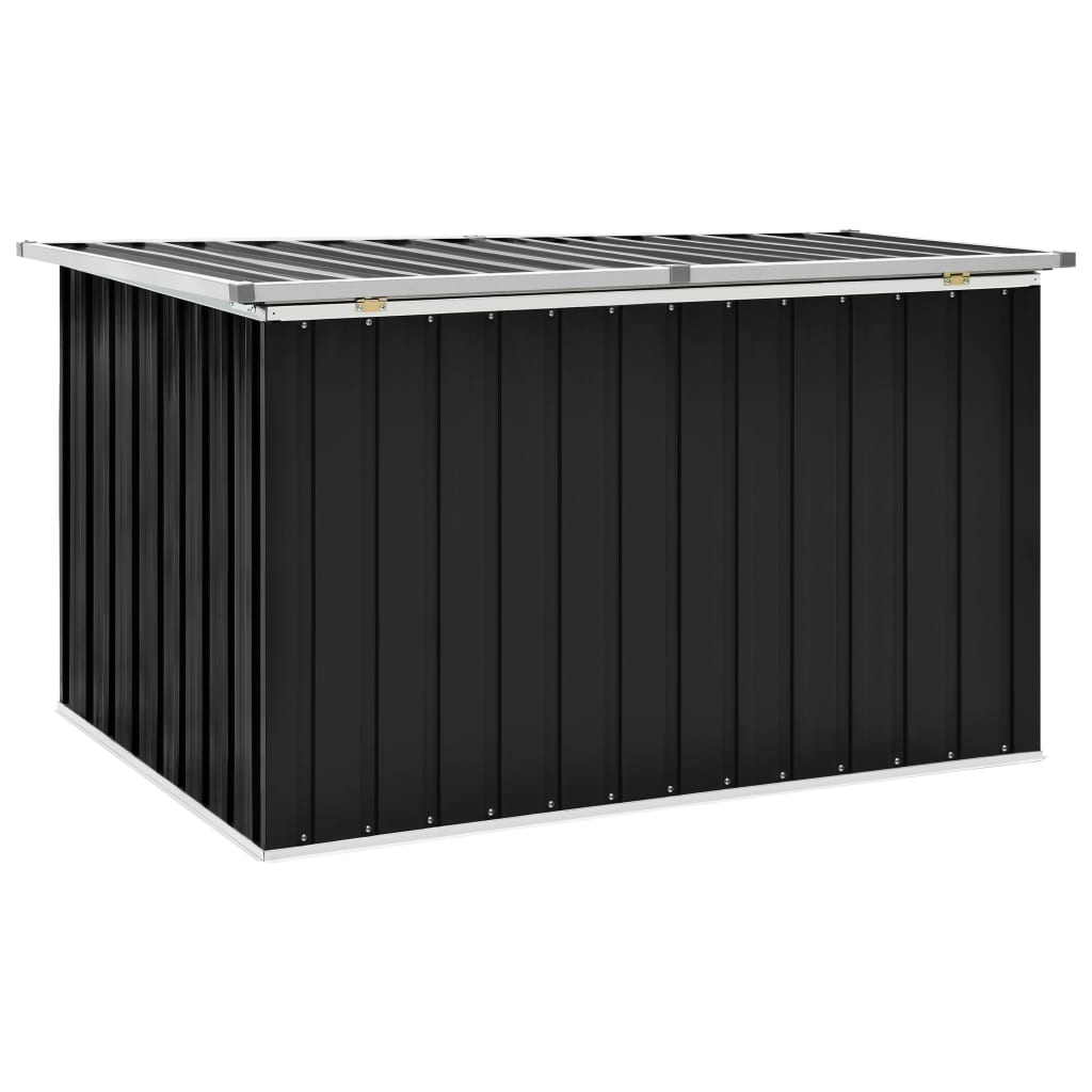 vidaXL Caja de almacenaje para jardín gris antracita 149x99x93 cm