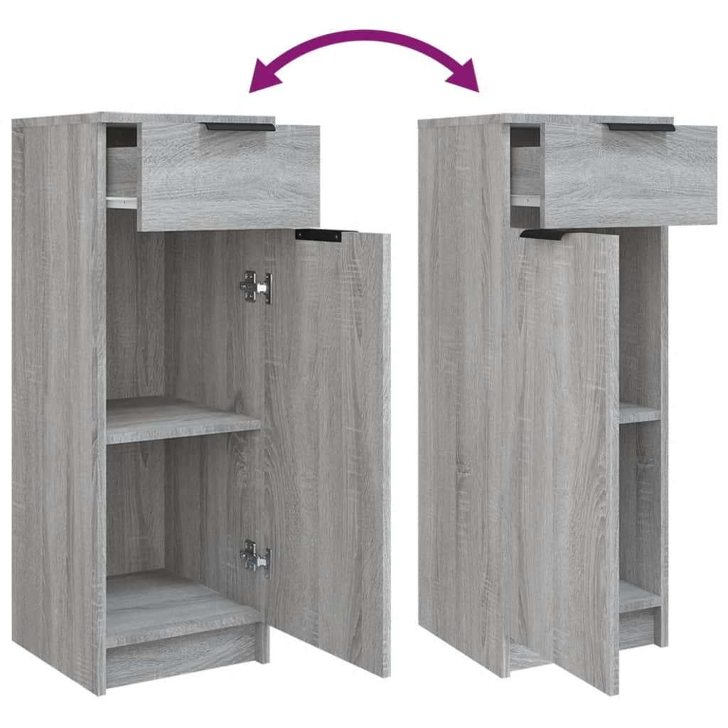 vidaXL Set de muebles de baño 5 pzas madera contrachapada gris sonoma