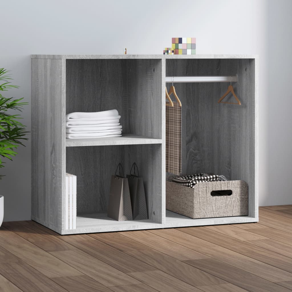 vidaXL Mueble vestidor madera contrachapada gris Sonoma 80x40x65 cm
