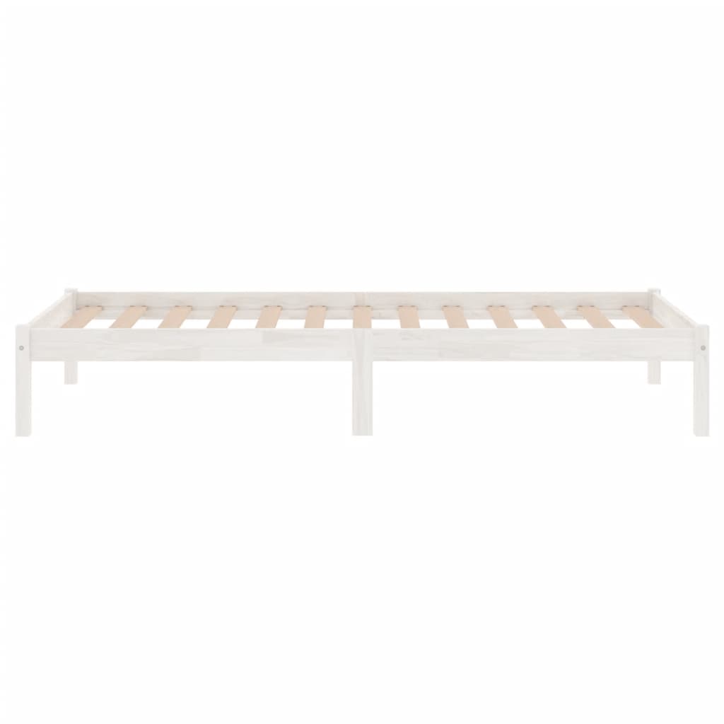 vidaXL Estructura de cama de madera maciza de pino blanco 100x200 cm