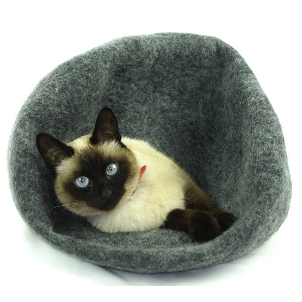 Kivikis Casa para gatos en forma de capullo gris