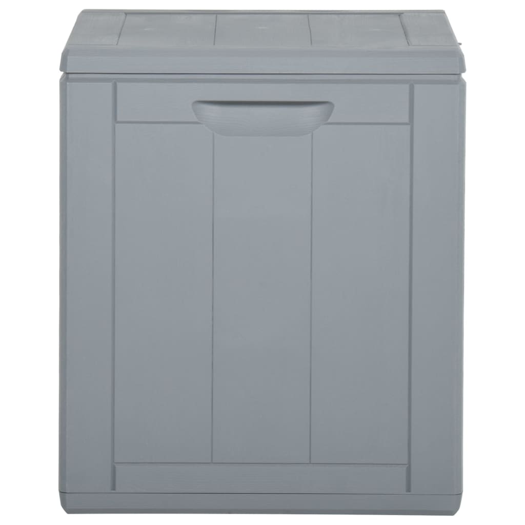 vidaXL Caja de almacenaje para jardín 90L PP ratán gris