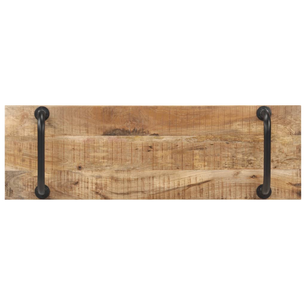 vidaXL Banco de madera de mango rugosa 110 cm