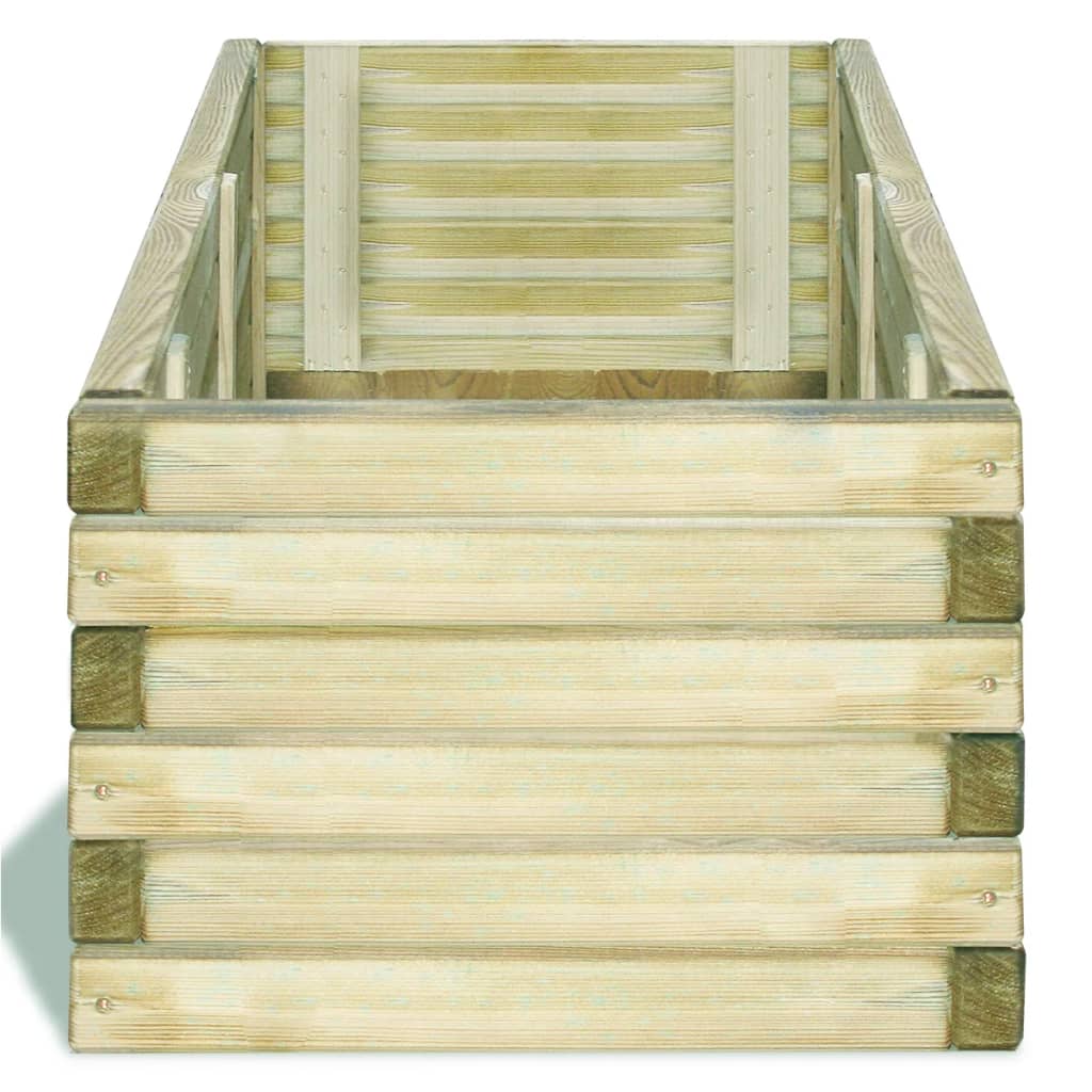 vidaXL Arriate rectangular madera 120x40x30 cm