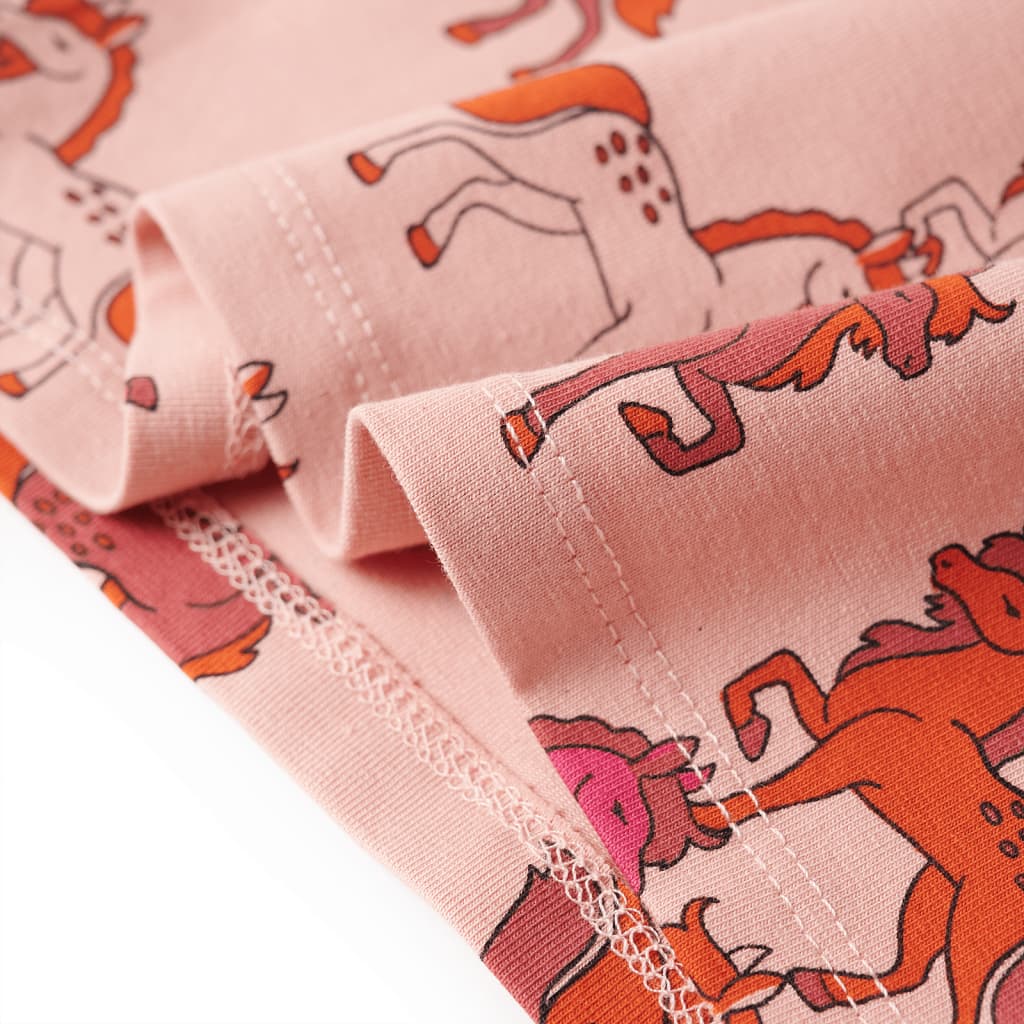Pijama infantil de manga larga rosa claro 128